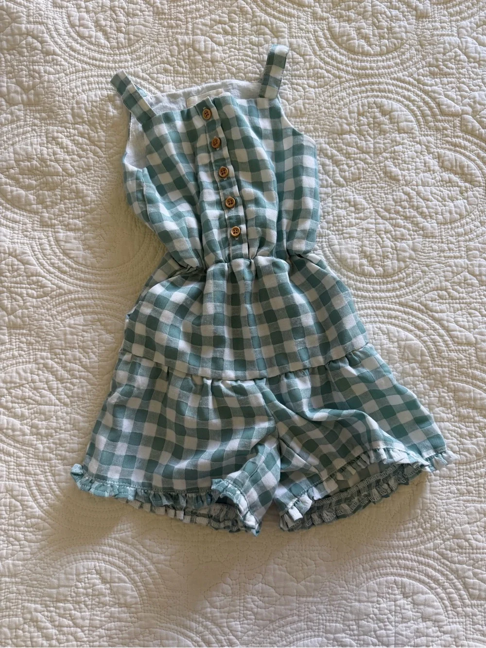 Baby Girls Mixed Summer Clothing Lot - Green, Mint, Black Floral, Gingham